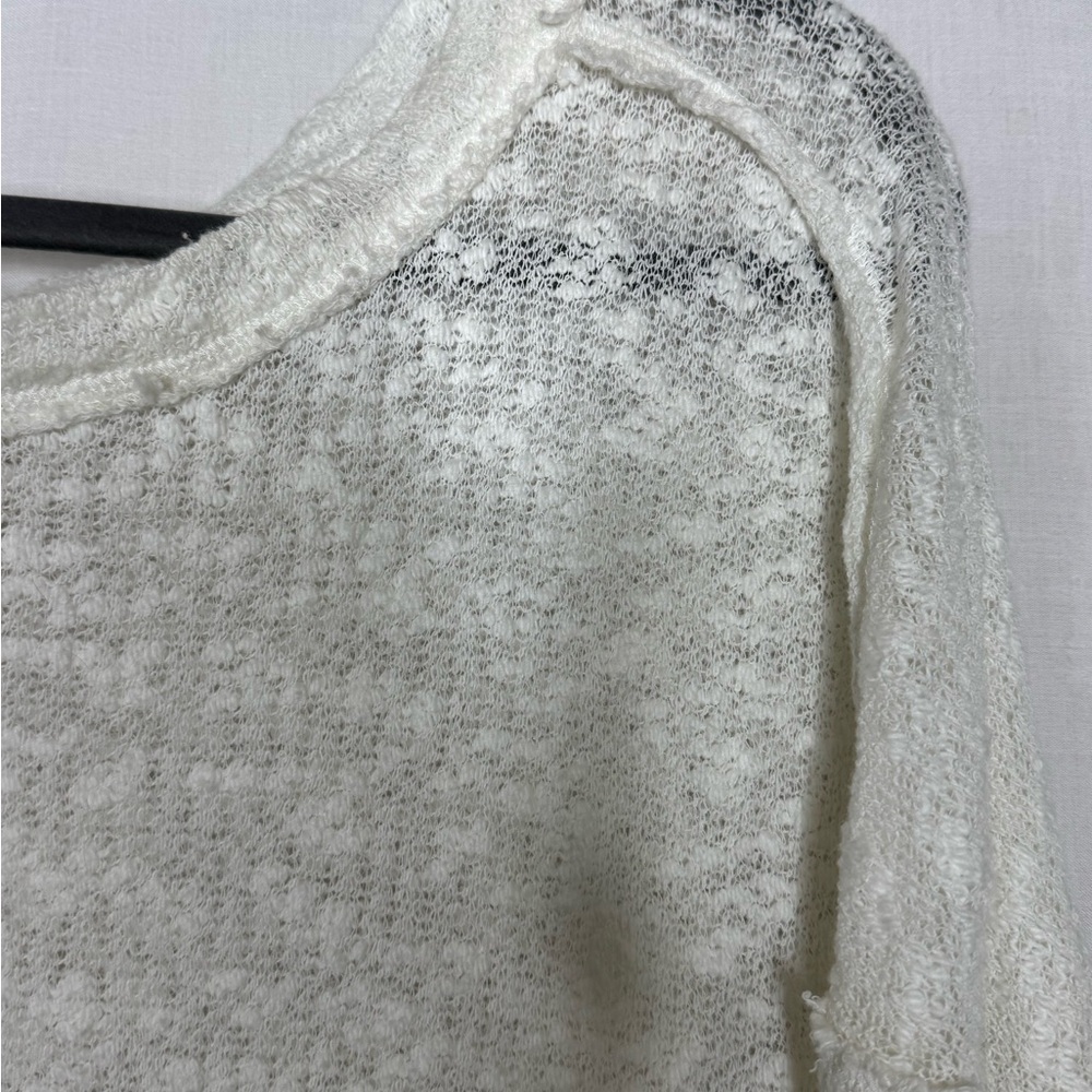 We The Free Womens Island Girl Sweater White‎ L Oversized Boho Festival Beachy - Picture 6 of 16